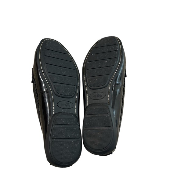 Coach Women's Odette Black Patent Leather Loafers Size 7 Classic Minimalist - Picture 2 of 6